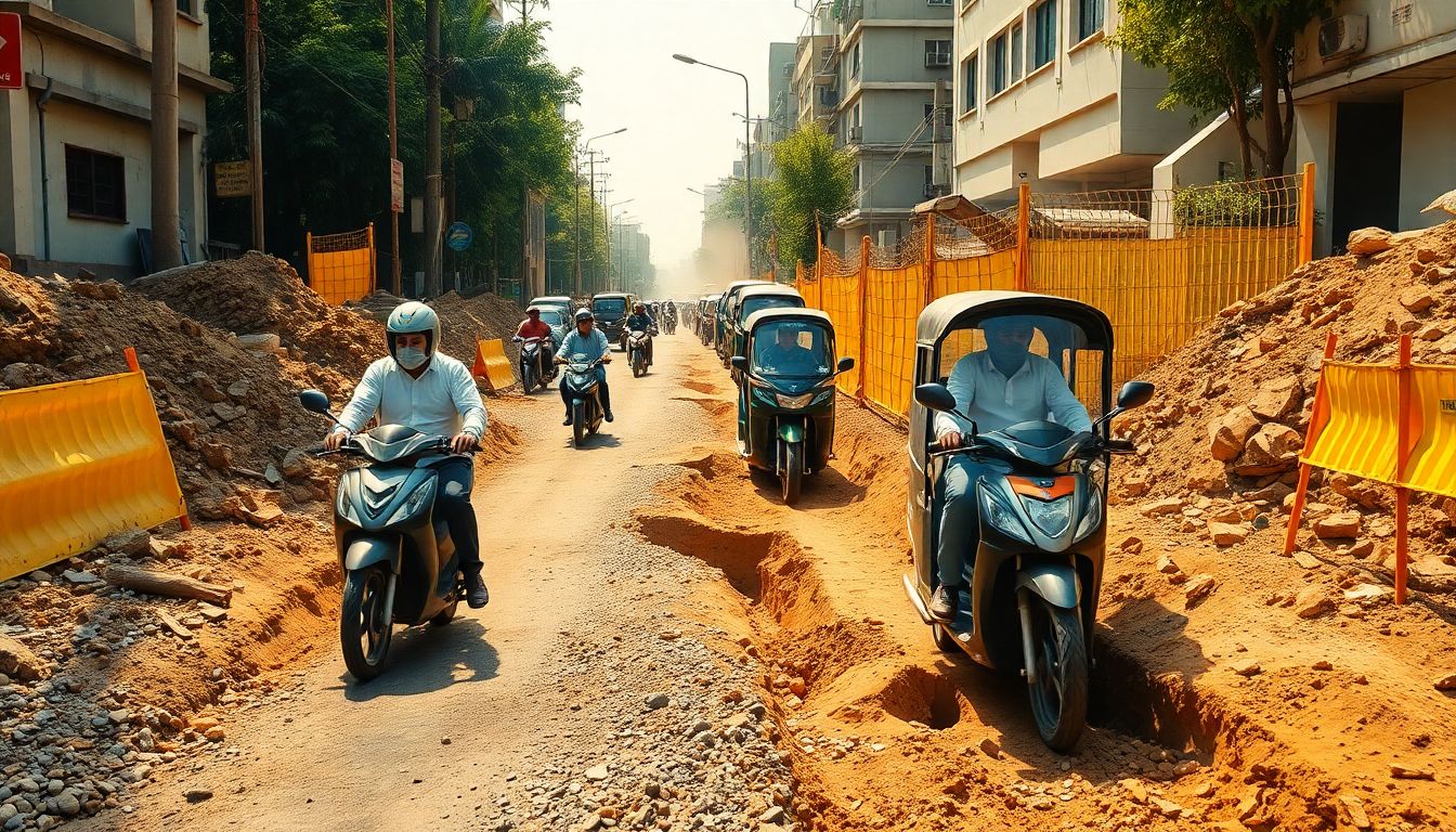 Shantinagar Residents Face Dust and Traffic Chaos Over Dug-Up Roads