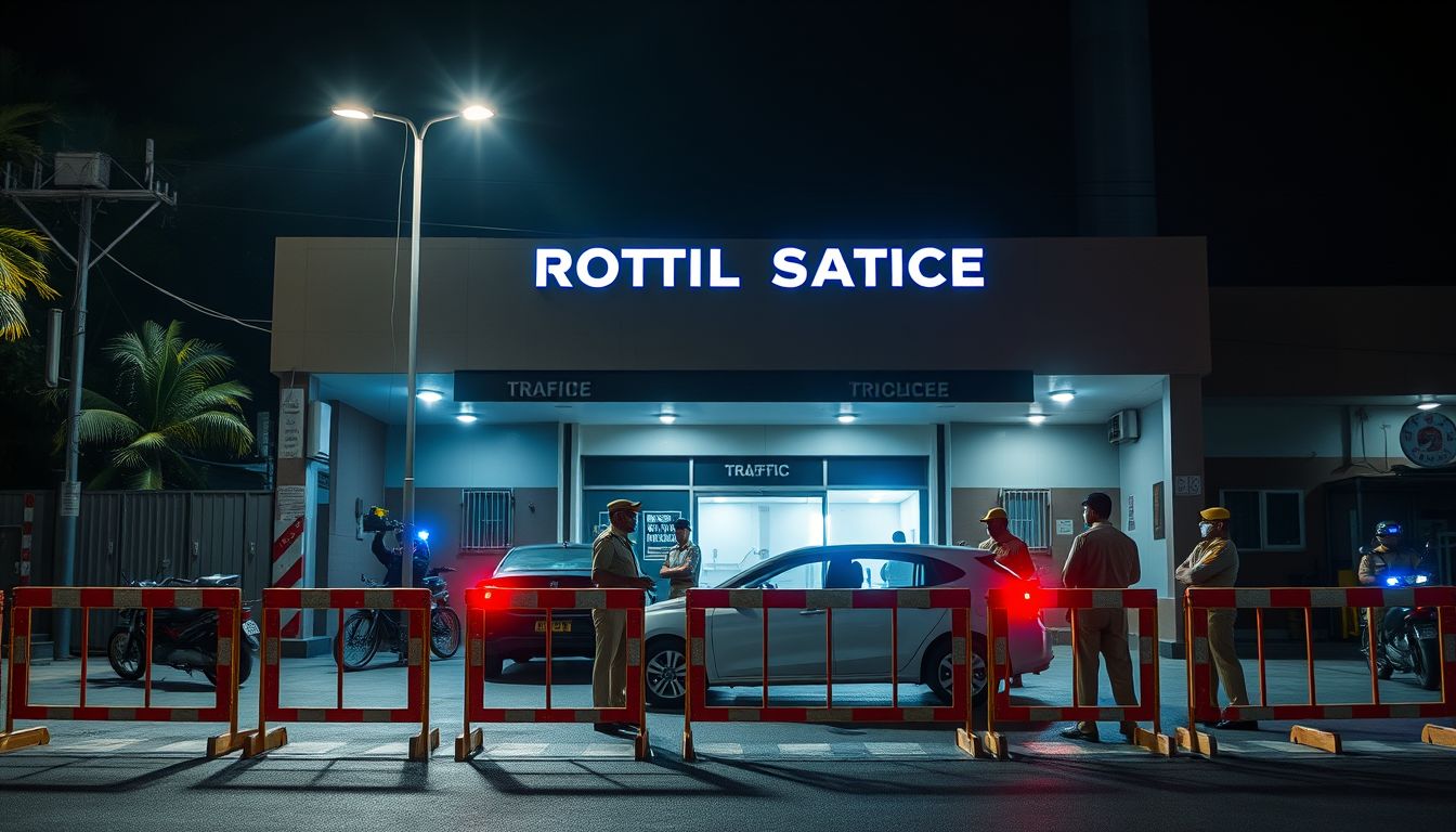 Drunk Driver, Friend Held for Ruckus at Thalaghattapura Traffic Police Station