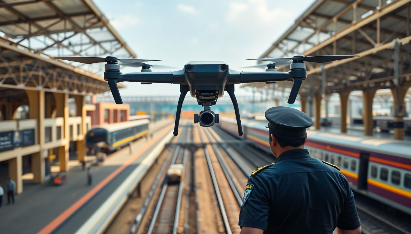 RPF Launches Drone Surveillance at KSR Bengaluru Railway Station