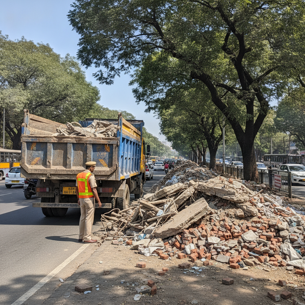 Bengaluru Traffic Police Issue 212 Notices in Drive Against Illegal Waste Dumping