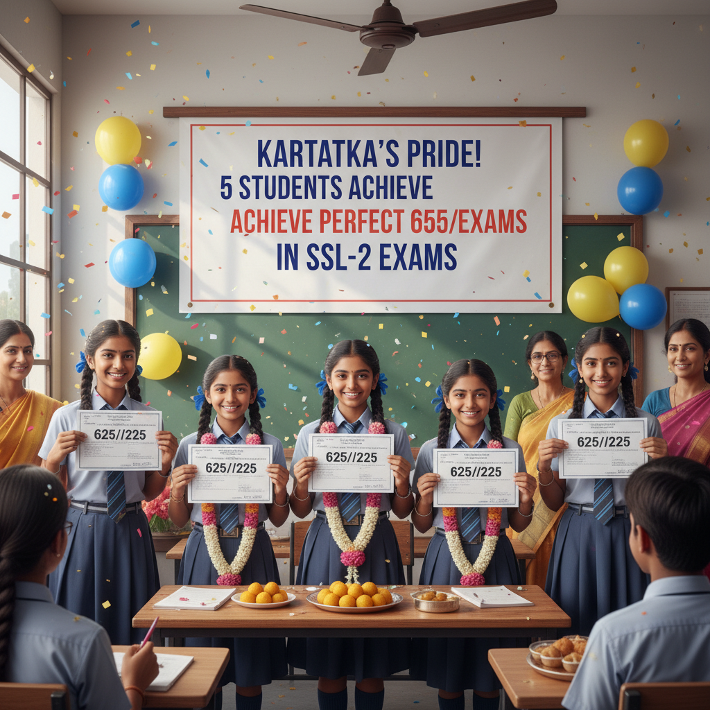 Five Karnataka students achieve perfect 625 scores in SSLC-2 exams