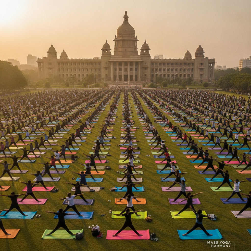 Over 2,500 Gather at Vidhana Soudha as Bengaluru Celebrates International Yoga Day