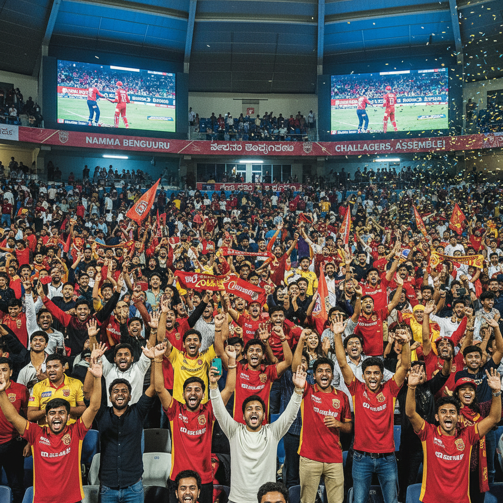 RCB Fans Across Bengaluru Launch Victory Celebrations Before Winning Runs are Scored