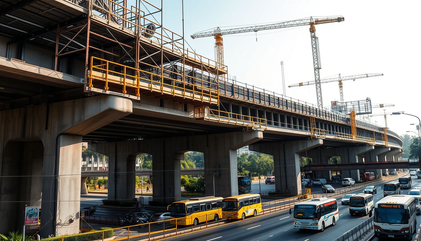 Metal Sheet Falls From Metro Construction Near Kadubeesanahalli