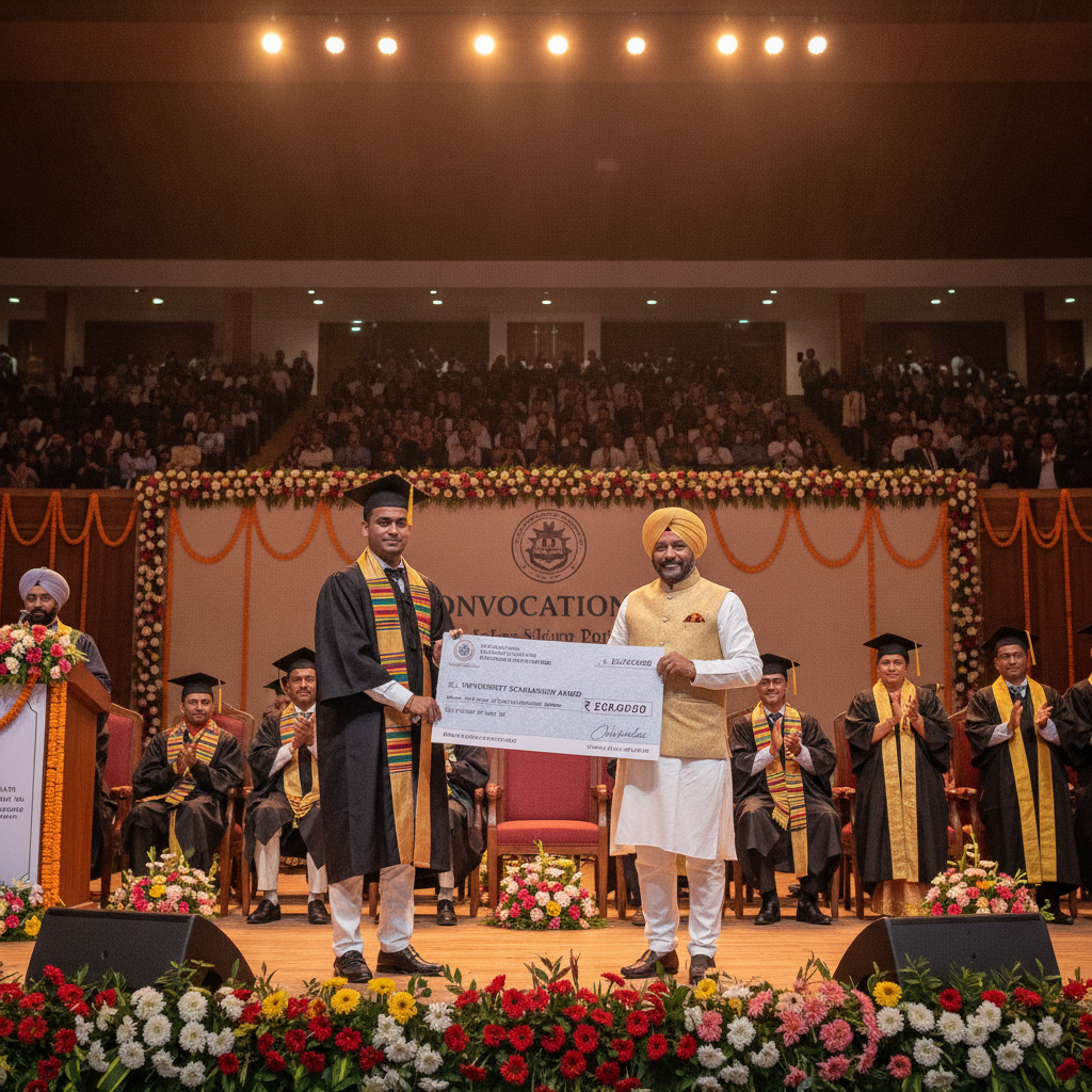 Tumkur University Toppers Receive Cheques After Gold Medals Miss Flight