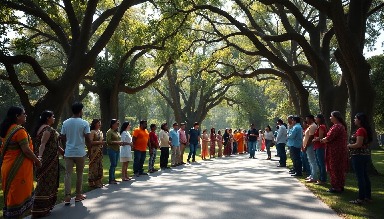 Citizens Form Human Chain at Lal Bagh to Oppose Move on Bengaluru Parks