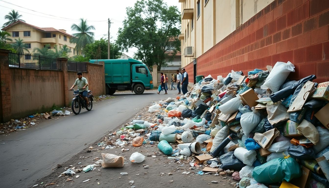 Garbage Dump Outside JC Nagar School Complex Sparks Health Concerns