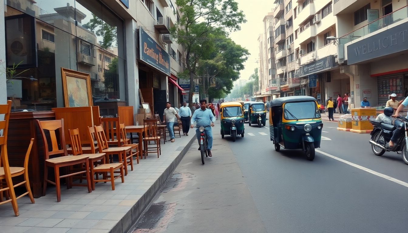 Central Street Footpaths in Shivajinagar Remain Blocked Despite Civic Drives