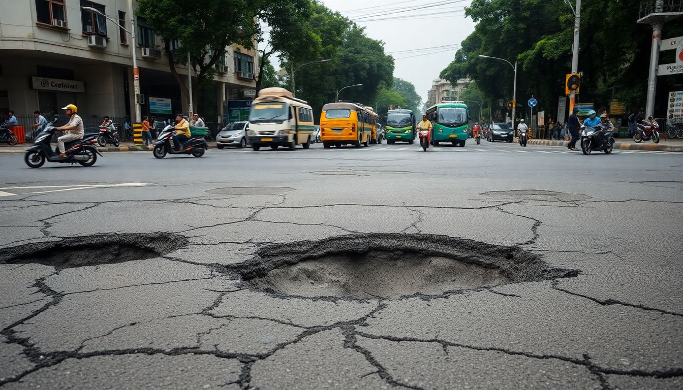 Severe Potholes Plague Crucial Bengaluru Junctions Connecting to MG Road