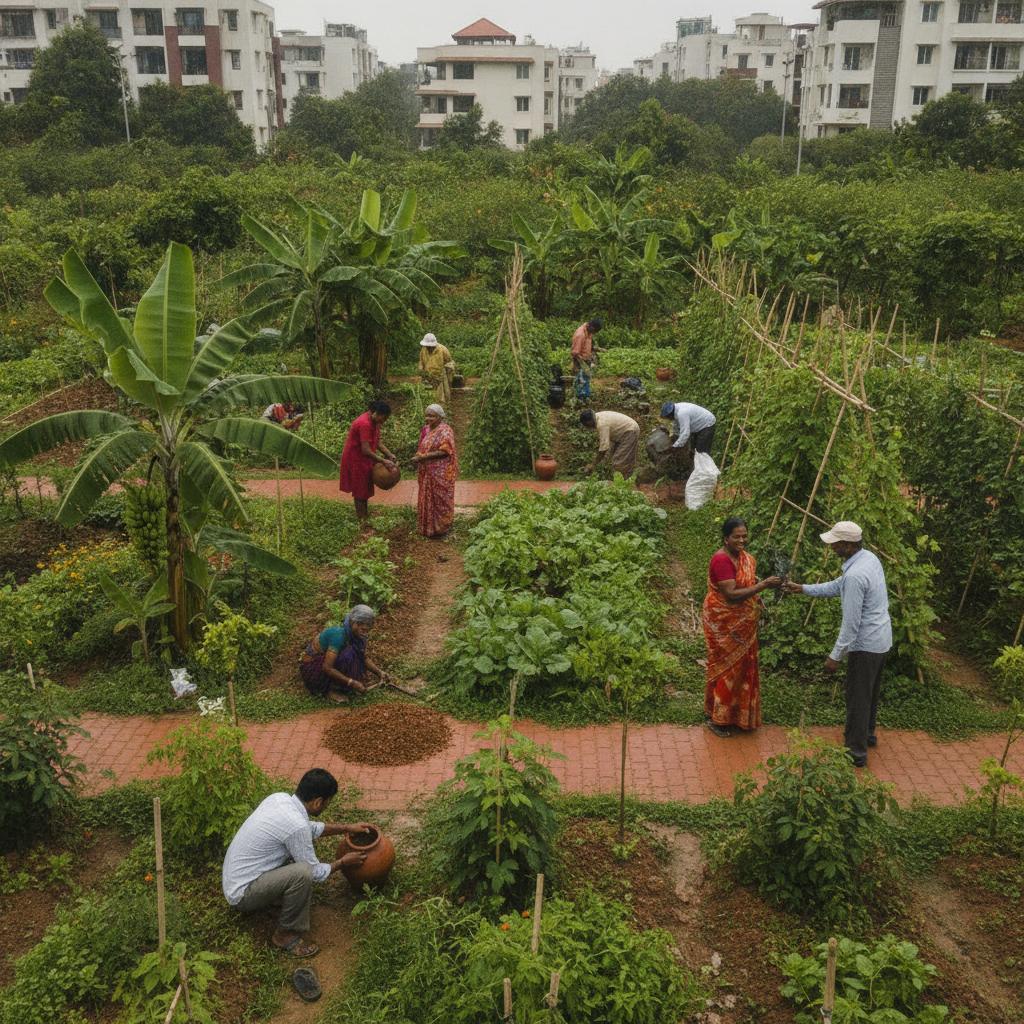 Koramangala 1st Block Residents Build Organic Pratham Garden on Vacant Plot