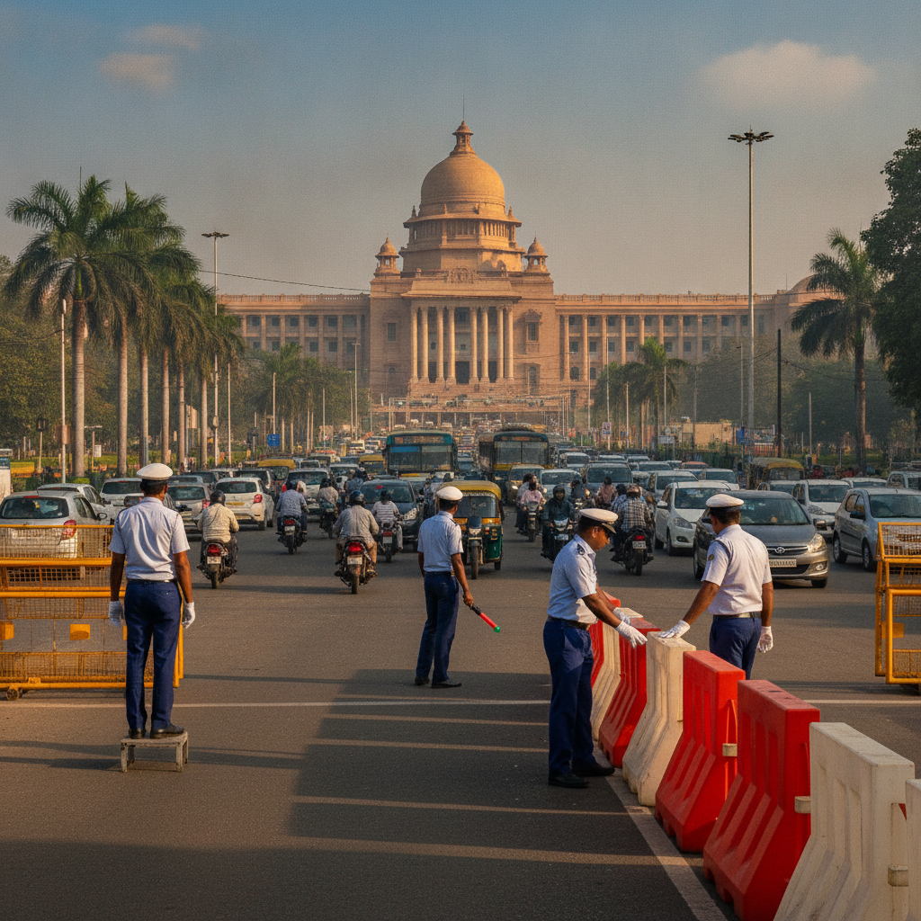 Bengaluru Police Announce Traffic Diversions and Curbs for August 15
