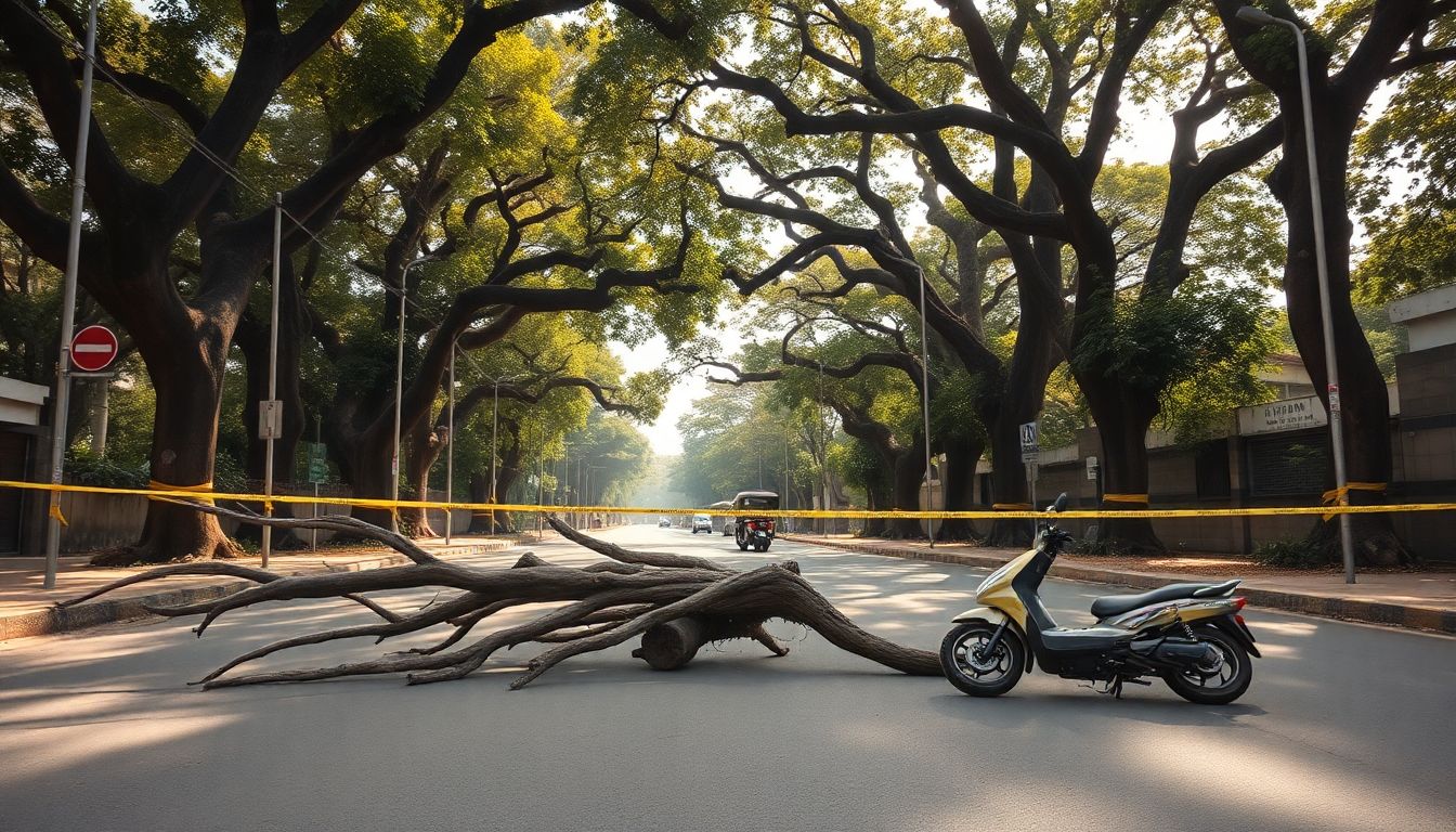 Falling tree branch critically injures 53-year-old biker in Rajajinagar